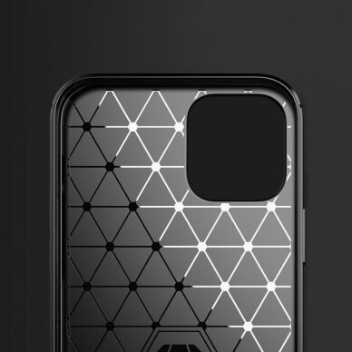 Dėklas Carbon Case Flexible Iphone 12 Pro Max Juodas 4