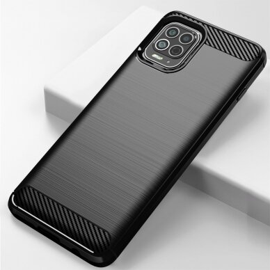Dėklas Carbon Flexible TPU Case Motorola Moto G100 / Edge S Juodas 1