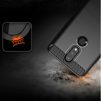 Dėklas Carbon Case Flexible TPU Nokia 2.4 Juodas 4 Dėklas Carbon Case Flexible TPU Nokia 2.4 Juodas 4