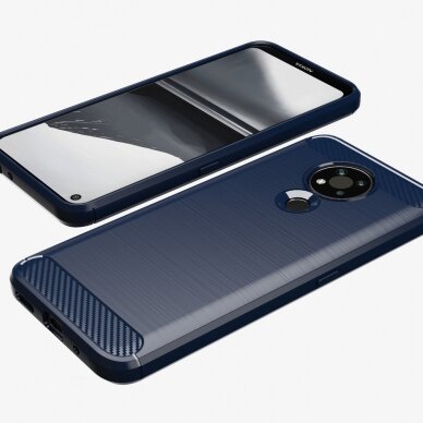 Dėklas Carbon Case Flexible Nokia 3.4 Juodas 4