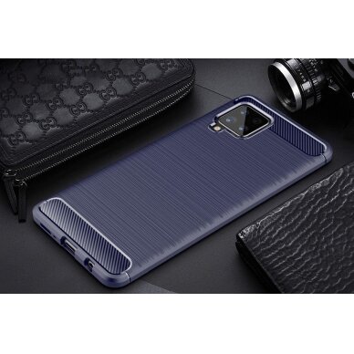 Dėklas Carbon Case TPU Case Samsung Galaxy A42 5G Juodas 5