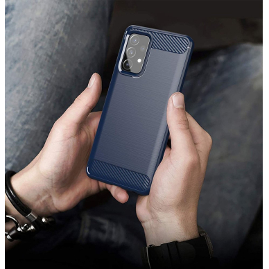 Dėklas Carbon Case Flexible Cover TPU Case for Samsung Galaxy A72 4G Mėlynas 5 Dėklas Carbon Case Flexible Cover TPU Case for Samsung Galaxy A72 4G Mėlynas 5