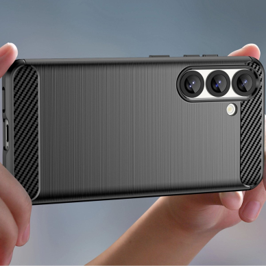 Google Pixel 10 Carbon lankstus silikoninis dėklas - juodas 5