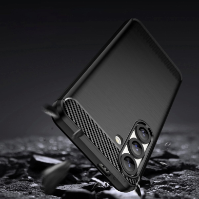 Google Pixel 10 Pro Carbon lankstus silikoninis dėklas - juodas 3