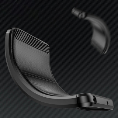 Google Pixel 10 Pro Carbon lankstus silikoninis dėklas - juodas 4