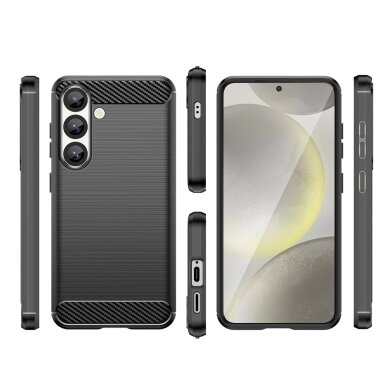 Realme 14 5G dėklas Carbon Flexible Silicone – juodas 2