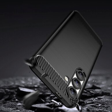 Realme 14 5G dėklas Carbon Flexible Silicone – juodas 3