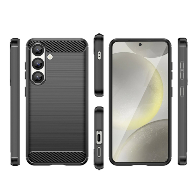 Xiaomi Redmi Note 14 Pro 4G Carbon lankstus silikoninis dėklas - juodas 2 Xiaomi Redmi Note 14 Pro 4G Carbon lankstus silikoninis dėklas - juodas 2