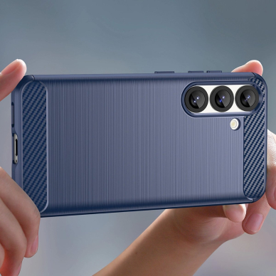 Carbon dėklas iPhone 16E - mėlynas 6