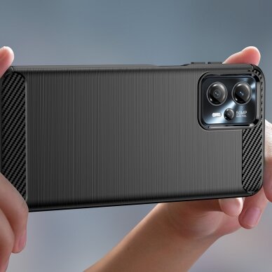 Dėklas Carbon flexible Motorola Moto G53 / G13 Juodas 4 Dėklas Carbon flexible Motorola Moto G53 / G13 Juodas 4