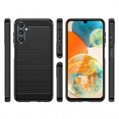 Dėklas Carbon Case Samsung Galaxy A14 5G Juodas 1