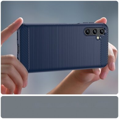 Dėklas Carbon Case Samsung Galaxy A14 5G Mėlynas 5