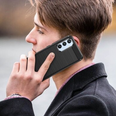 Dėklas Carbon Case Samsung Galaxy A54 5G Juodas 9