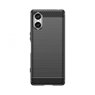 Dėklas Carbon Case for Sony Xperia 5 V - Juodas Dėklas Carbon Case for Sony Xperia 5 V - Juodas