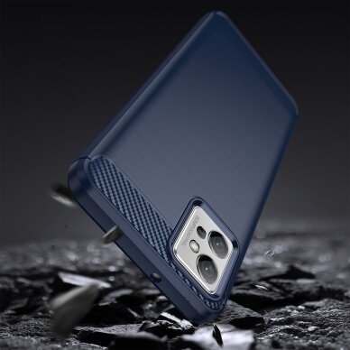 Dėklas Carbon Xiaomi Poco F4 5G Mėlynas 2