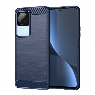 Dėklas Carbon Xiaomi Poco F4 5G Mėlynas Dėklas Carbon Xiaomi Poco F4 5G Mėlynas