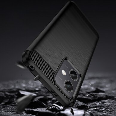Dėklas Carbon Xiaomi Poco X5 5G / Redmi Note 12 5G Juodas 2