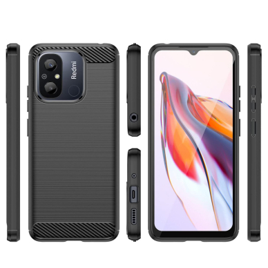 Akcija! Dėklas Carbon Flexible Xiaomi Redmi 11A / Poco C55 / Redmi 12C Juodas 5 Akcija! Dėklas Carbon Flexible Xiaomi Redmi 11A / Poco C55 / Redmi 12C Juodas 5