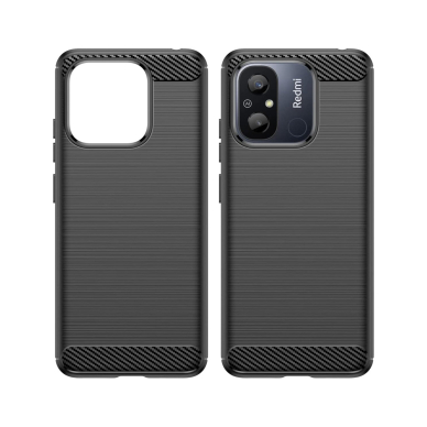 Akcija! Dėklas Carbon Flexible Xiaomi Redmi 11A / Poco C55 / Redmi 12C Juodas  7