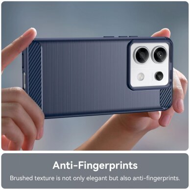 Akcija! Dėklas Carbon Case for Xiaomi Redmi Note 13 Pro+ - Mėlynas  4