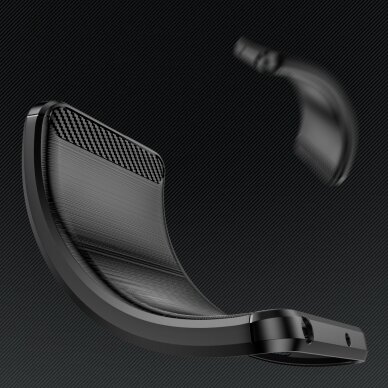 Dėklas Carbon Case flexible iPhone 14 Pro Juodas 3