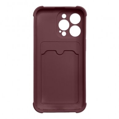 Dėklas Card Armor Case iPhone 12 Pro Max bordo 1