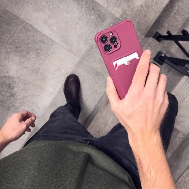 Dėklas Card Armor Case iPhone XS Max rožinis 7