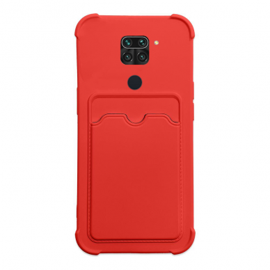 Dėklas Card Armor Case Xiaomi Redmi 10X 4G / Xiaomi Redmi Note 9 raudonas Dėklas Card Armor Case Xiaomi Redmi 10X 4G / Xiaomi Redmi Note 9 raudonas