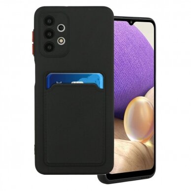 Dėklas su kišenėle kortelėms Card Case Samsung Galaxy A72 4G Juodas 1 Dėklas su kišenėle kortelėms Card Case Samsung Galaxy A72 4G Juodas 1