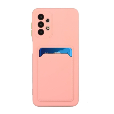 Dėklas su kišenėle kortelėms Card Case Silicone Wallet Samsung Galaxy A73 Rožinis Dėklas su kišenėle kortelėms Card Case Silicone Wallet Samsung Galaxy A73 Rožinis