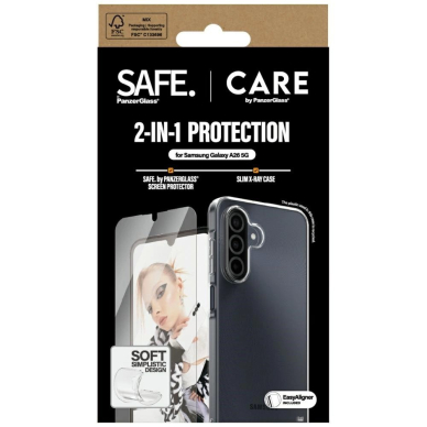 CARE by PanzerGlass Fashion 2in1 Dėklas+Glass skirtas Samsung Galaxy A26 5G - Permatomas 3 CARE by PanzerGlass Fashion 2in1 Dėklas+Glass skirtas Samsung Galaxy A26 5G - Permatomas 3