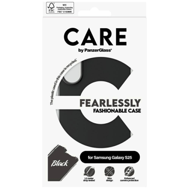 CARE by PanzerGlass Fashion Dėklas skirtas Samsung Galaxy S25 - Juodas 3