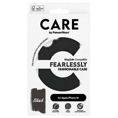 iPhone 16 – CARE by PanzerGlass Fashion dėklas 6.1" - Juodas/Juodas MagSafe 1377 3