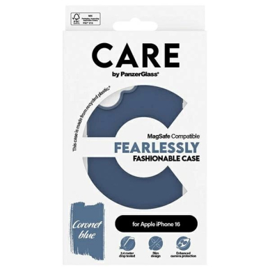 iPhone 16 – CARE by PanzerGlass Fashion dėklas 6.1" - Mėlynas/Mėlynas MagSafe 1381 3