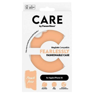 iPhone 16 – CARE by PanzerGlass Fashion dėklas 6.1" - Persikinis MagSafe 1389 3