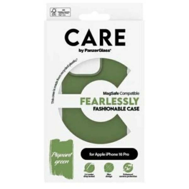 iPhone 16 Pro – CARE by PanzerGlass Fashion dėklas 6.3" - Žalias/Žalias MagSafe 1386 3