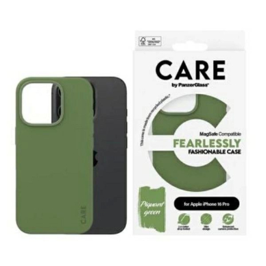 iPhone 16 Pro – CARE by PanzerGlass Fashion dėklas 6.3" - Žalias/Žalias MagSafe 1386 iPhone 16 Pro – CARE by PanzerGlass Fashion dėklas 6.3" - Žalias/Žalias MagSafe 1386