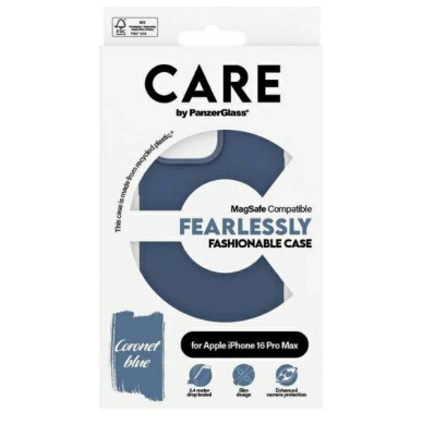 iPhone 16 Pro Max – CARE by PanzerGlass Fashion dėklas 6.9" - Mėlynas/Mėlynas MagSafe 1384 3