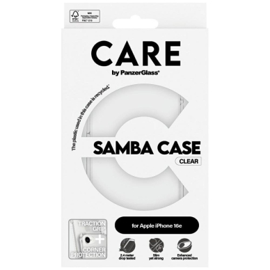 iPhone 16e – CARE by PanzerGlass Fashion dėklas - Skaidrus 2