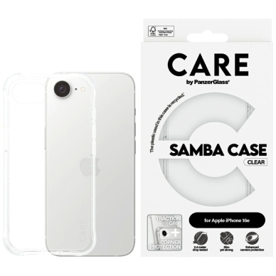 iPhone 16e – CARE by PanzerGlass Fashion dėklas - Skaidrus