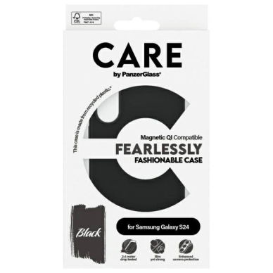 Samsung Galaxy S24 CARE by PanzerGlass Fashion QI dėklas - juodas 3