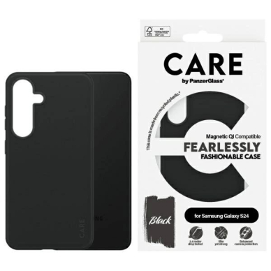 Samsung Galaxy S24 CARE by PanzerGlass Fashion QI dėklas - juodas