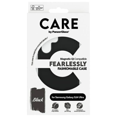 Samsung Galaxy S24 Ultra CARE by PanzerGlass Fashion QI dėklas - juodas 3