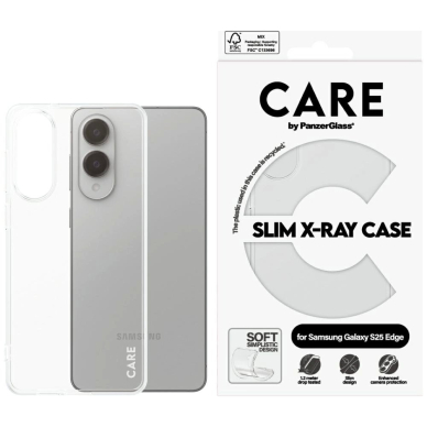 Samsung Galaxy S25 Edge CARE by PanzerGlass Fashion X-Ray dėklas - permatomas Samsung Galaxy S25 Edge CARE by PanzerGlass Fashion X-Ray dėklas - permatomas