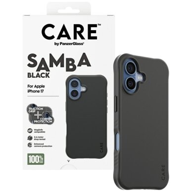 iPhone 17 dėklas CARE by PanzerGlass Fashionable Samba, MagSafe – juodas 3 iPhone 17 dėklas CARE by PanzerGlass Fashionable Samba, MagSafe – juodas 3