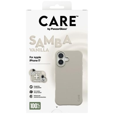 iPhone 17 dėklas CARE by PanzerGlass Fashionable Samba MagSafe – pilkas 4 iPhone 17 dėklas CARE by PanzerGlass Fashionable Samba MagSafe – pilkas 4