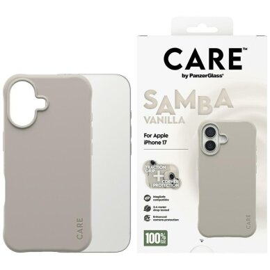 iPhone 17 dėklas CARE by PanzerGlass Fashionable Samba MagSafe – pilkas