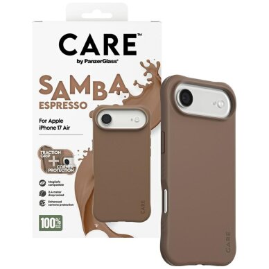 iPhone Air dėklas CARE by PanzerGlass Fashionable Samba, MagSafe – rudas 3 iPhone Air dėklas CARE by PanzerGlass Fashionable Samba, MagSafe – rudas 3