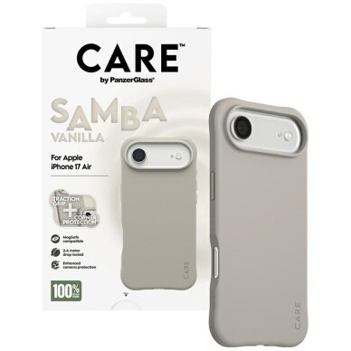 iPhone Air dėklas CARE by PanzerGlass Fashionable Samba, MagSafe – pilkas 3