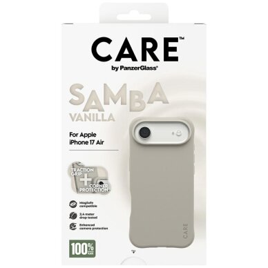 iPhone Air dėklas CARE by PanzerGlass Fashionable Samba, MagSafe – pilkas 4